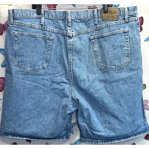 Vintage Wrangler Denim Jean Shorts Light Wash 5-Pocket Style For Men 46 - Picture 2 of 3